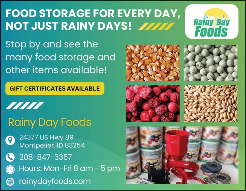 Food Storage For Every Day, Not Just Rainy Days!, Walton Feed and Rainy ...