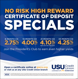 Certificate Of Deposit Specials