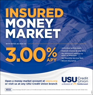 Insured Money Market, USU Credit Union, Ogden, UT